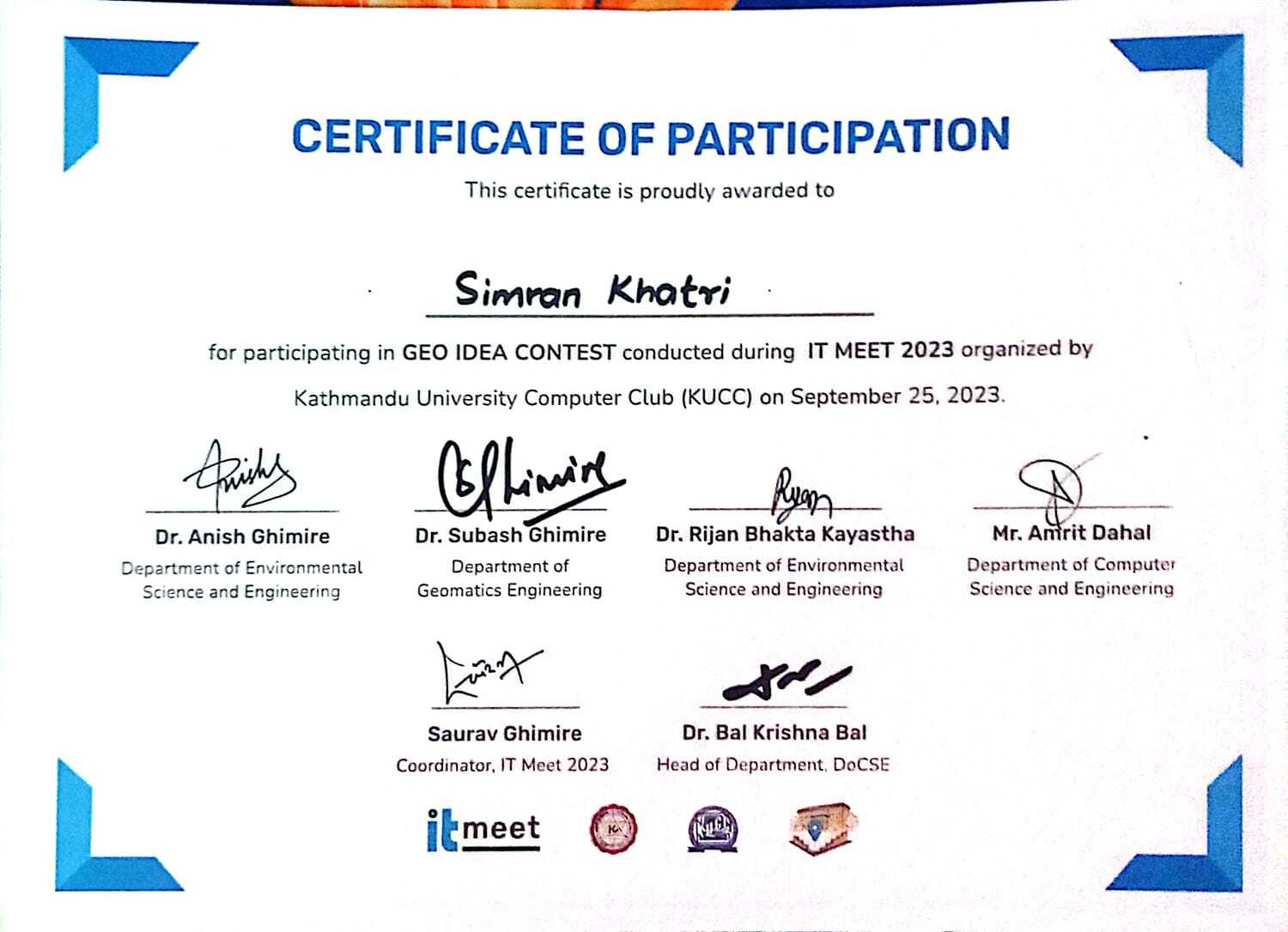 Certificate